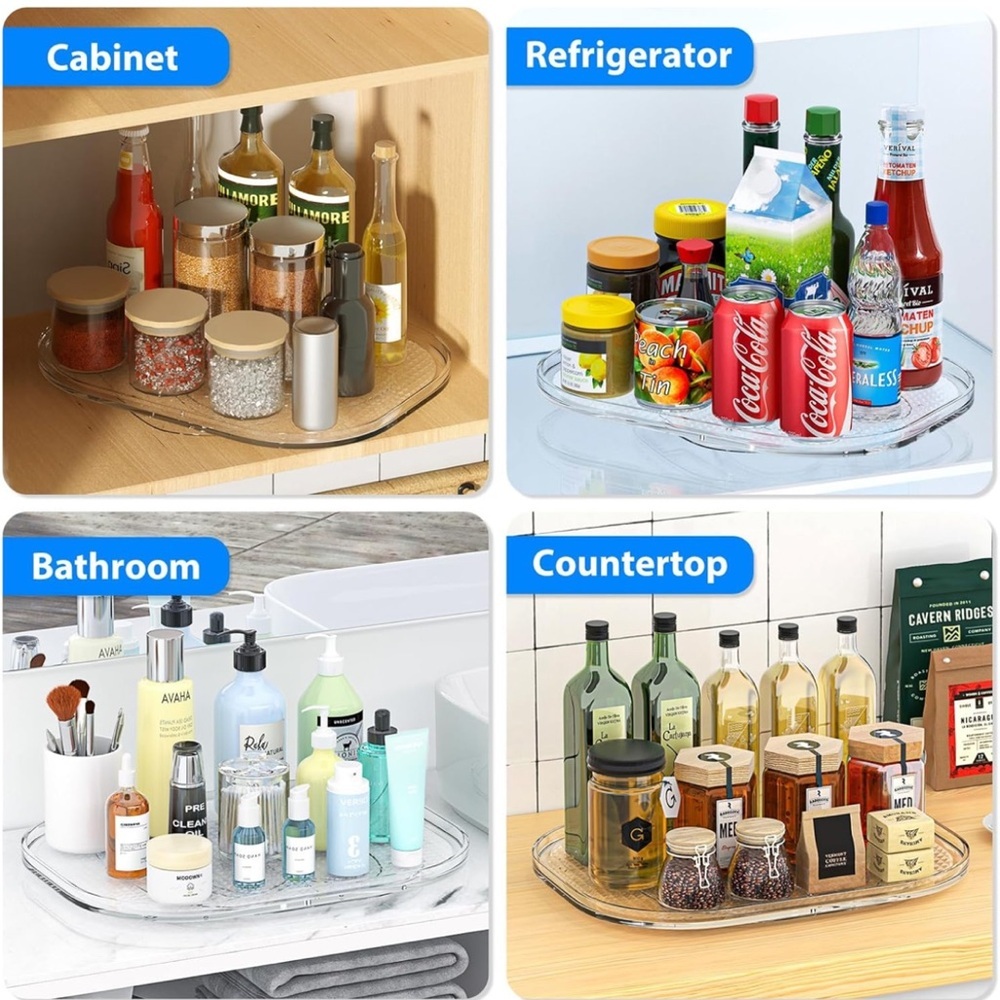 Clear Lazy Susan Turntable Organizer - Clear - Picture 7 of 9